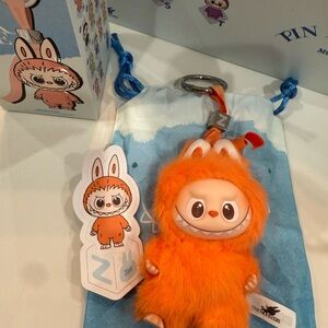 LABUBU Z for Zest Orange Monster Plush Keychain